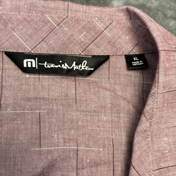 Travis Mathew Shirt Men's Sz.XL Red Short Sleeve Button Up Casual Golf Outdoor - Picture 3 of 9